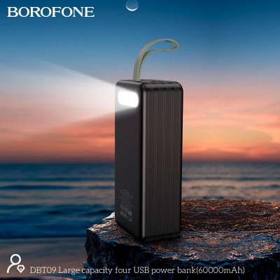 УМБ BOROFONE Large capacity four USB power bank DBT09 60000mAh |4USB/Type-C/Lightning|