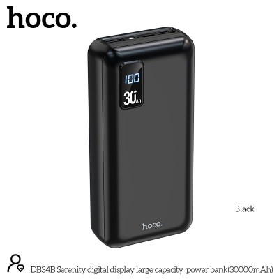 УМБ HOCO Serenity digital display large capacity power bank DB34B 30000mAh |2USB/Type-C, 2A|