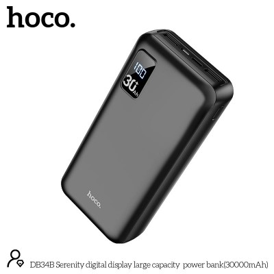 УМБ HOCO Serenity digital display large capacity power bank DB34B 30000mAh |2USB/Type-C, 2A|
