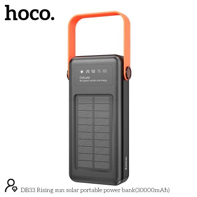 УМБ HOCO Rising sun solar portable power bank 30000mAh DB33 |4USB/Type-C/Lightning, 2A|