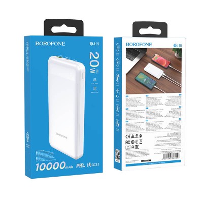 УМБ BOROFONE Incredible BJ19 10000mAh |1USB/1Type-C, PD/QC, 20W/3A|