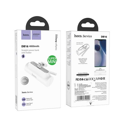 УМБ HOCO Straight with Micro USB holder 4000mAh DB16 |2.1A|