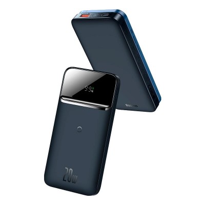 УМБ BASEUS Magnetic Wireless Charging Fast Power Bank 10000mAh |1USB/1Type-C, 3A, 20W| (PPCX010202)
