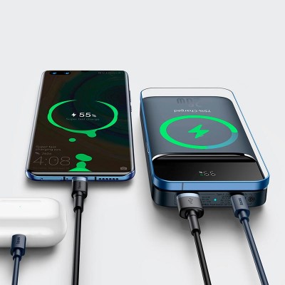 УМБ BASEUS Magnetic Wireless Charging Fast Power Bank 10000mAh |1USB/1Type-C, 3A, 20W| (PPCX010202)