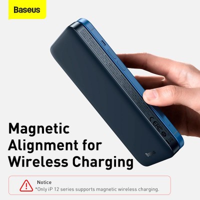 УМБ BASEUS Magnetic Wireless Charging Fast Power Bank 10000mAh |1USB/1Type-C, 3A, 20W| (PPCX010202)