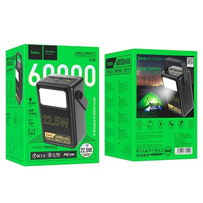 УМБ HOCO Powerful 22.5 W fully compatible power bank J110 60000mah |3Type-C/1USB, QC/PD, 22.5W/5A|