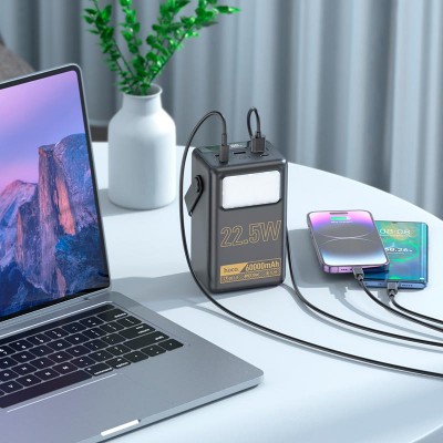 УМБ HOCO Powerful 22.5 W fully compatible power bank J110 60000mah |3Type-C/1USB, QC/PD, 22.5W/5A|