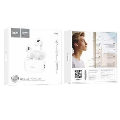 Навушники Hoco True wireless stereo headset EW58 |BT5.3, 30/300mAh, 4h|