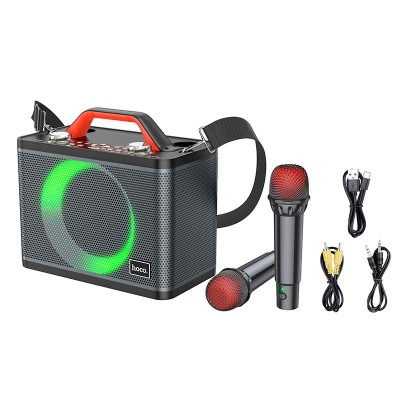 Акустика-караоке HOCO Jenny dual mic wireless karaoke BT speaker BS57 |BT5.0, TWS/USB/TF/AUX, 25W|