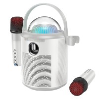 Акустика-караоке HOCO Pearlescent BT speaker with 2mic BS59 |BT5.1, TWS/TF/AUX, 5h|