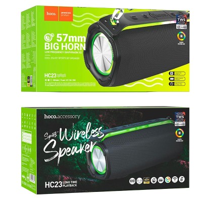 Акустика HOCO Rick sports BT speaker HC23 IPX4  |BT5.3, TWS/FM/USB/TF/AUX, 6h|