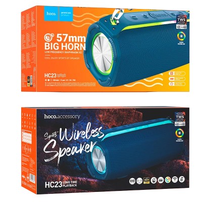Акустика HOCO Rick sports BT speaker HC23 IPX4  |BT5.3, TWS/FM/USB/TF/AUX, 6h|