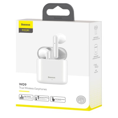 Навушники Bluetooth BASEUS Encok True Wireless Earphones W09