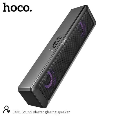 Акустика HOCO Sound Blaster glaring speaker RGB DS31 |BT5.0, TF,  2x3W, 1Hour|