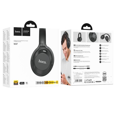 Навушники HOCO Sound Active Noise Reduction BT headset W37 |BT5.3, AUX, 33h|