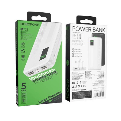 УМБ BOROFONE Precious mobile power bank BT32 10000mAh |2USB/Type-C/Lightning, 2A|
