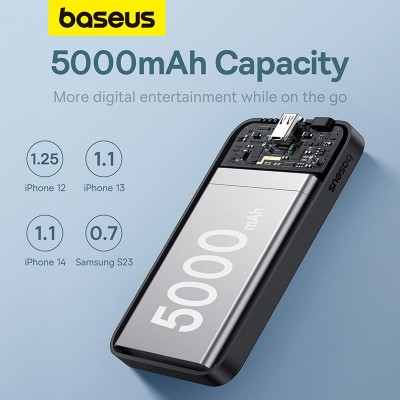 УМБ Baseus Magnetic Mini Wireless Fast Charge Power Bank 5000mAh |Type-C, 20W/3A|