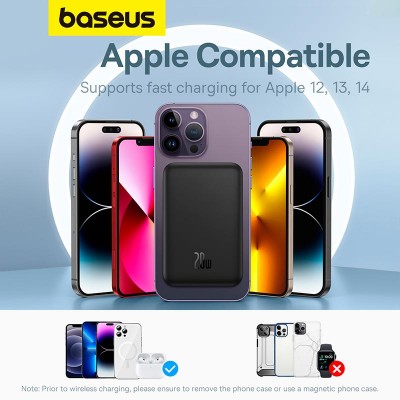 УМБ Baseus Magnetic Mini Wireless Fast Charge Power Bank 5000mAh |Type-C, 20W/3A|