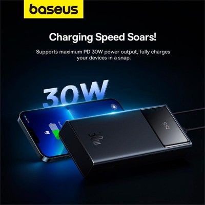 УМБ Baseus Star-Lord Digital Display Fast Charging Power Bank 20000mAh |2USB/Type-C, PD/QC, 30W/3A|