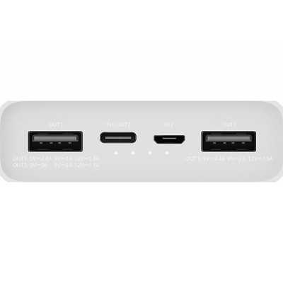 УМБ Xiaomi Mi 18w Fast Charge Power Bank 3 20000mAh |3.6A, 2USB/1Type-C, QC3.0| (PLM18ZM/VXN4258CN)