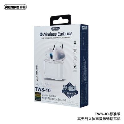 Навушники Bluetooth REMAX Ture Wireless Stereo Music Earbuds TWS-10 |30mAh/250mAh, 3h|