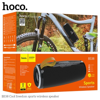 Акустика HOCO Cool freedom sports BS38 |IPX5, TWS, TF/USB/FM, BT5.0|