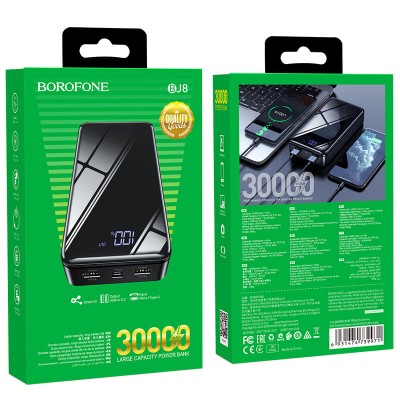УМБ BOROFONE Extreme power bank BJ8 30000mAh |2USB/1Type-C, 2A|