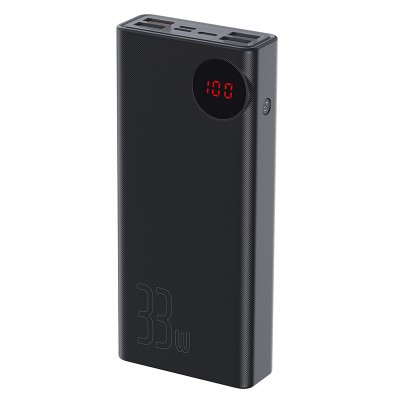 УМБ BASEUS Mulight Quick Charge digital display 30000mAh |4USB/Type-c/Lightning, PD/QC, 33W|
