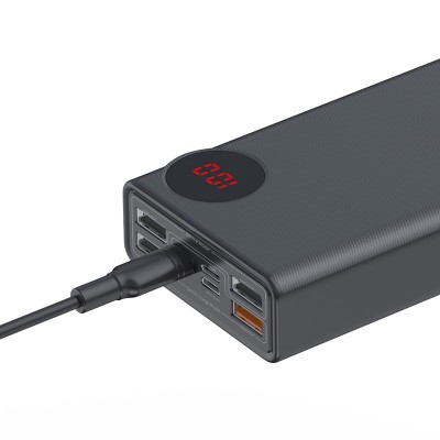 УМБ BASEUS Mulight Quick Charge digital display 30000mAh |4USB/Type-c/Lightning, PD/QC, 33W|