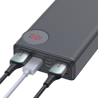 УМБ BASEUS Mulight Quick Charge digital display 30000mAh |4USB/Type-c/Lightning, PD/QC, 33W|