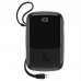 УМБ BASEUS with lightning cable Qpow Digital Display 10000mAh |2USB/Type-C/Lightning, 3A, 15W|