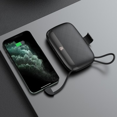 УМБ HOCO Nimble with LCD built-in Lightning Cable S29 10000mah |2USB/1Type-C, 3A|