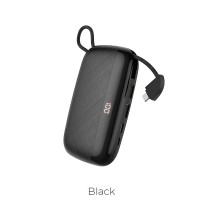 УМБ HOCO Nimble with LCD built-in Micro USB Cable S29 10000mah |2USB/1Type-C, 3A|
