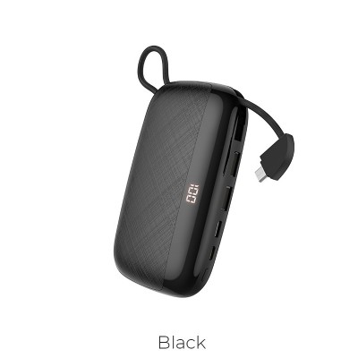 УМБ HOCO Nimble with LCD built-in Micro USB Cable S29 10000mah |2USB/1Type-C, 3A|