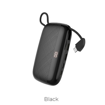 УМБ HOCO Nimble with LCD built-in Type-C Cable S29 10000mah |2USB/1Type-C, 3A|