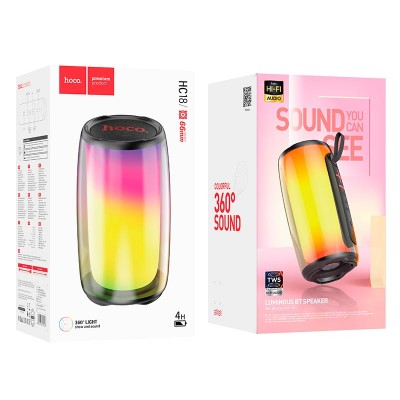 Акустика HOCO Jumper colorful luminous BT speaker HC18 TWS |BT5.1, AUX/FM/TF/USB, 4H|