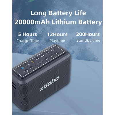 Акустика-караоке xdobo X8 PRO IPX5 |BT5.2, 120W, AUX/TF/USB, 2Microphone, 12h Max|