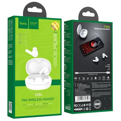 Навушники Bluetooth Hoco Gorgeous TWS wireless BT headset ES54 |4H, 300mAh|