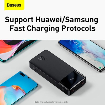 УМБ BASEUS Bipow Digital Display Power bank Overseas 20000mAh |2USB/1Type-C, PD/QC, 20W, 3A| (PPBD050302)