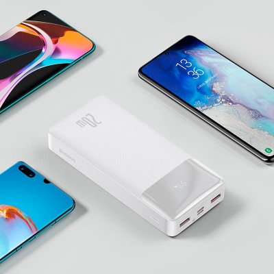 УМБ BASEUS Bipow Digital Display Power bank Overseas 20000mAh |2USB/1Type-C, PD/QC, 20W, 3A| (PPBD050302)