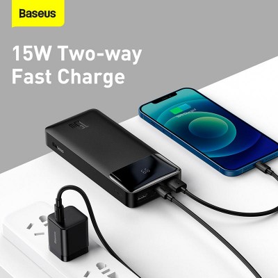 УМБ BASEUS Bipow Digital Display Power bank Overseas 20000mAh |2USB/1Type-C, PD/QC, 15W, 3A| (PPBD050102)