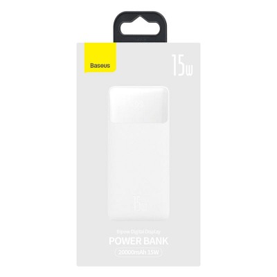 УМБ BASEUS Bipow Digital Display Power bank Overseas 20000mAh |2USB/1Type-C, PD/QC, 15W, 3A| (PPBD050102)