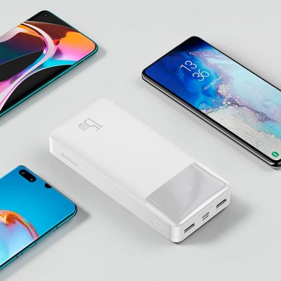 УМБ BASEUS Bipow Digital Display Power bank Overseas 20000mAh |2USB/1Type-C, PD/QC, 15W, 3A| (PPBD050102)