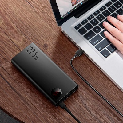 УМБ BASEUS Adaman Metal Digital Display Overseas 20000mAh |2USB/Type-C/Lightning, 22.5W/5A, PD/QC| (PPAD070101)