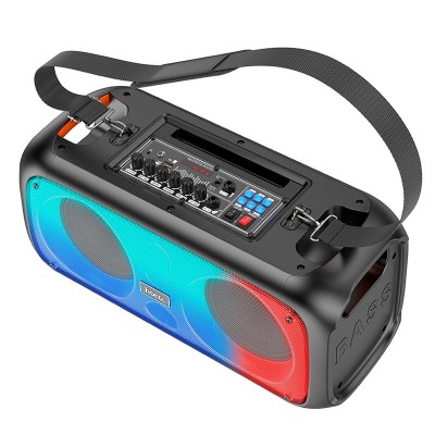Акустика-караоке HOCO Party wireless dual mic outdoor BT speaker bs54 |BT5.1, 2Mic, 3H, AUX/FM/TF|