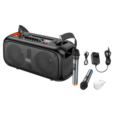 Акустика-караоке HOCO Party wireless dual mic outdoor BT speaker bs54 |BT5.1, 2Mic, 3H, AUX/FM/TF|