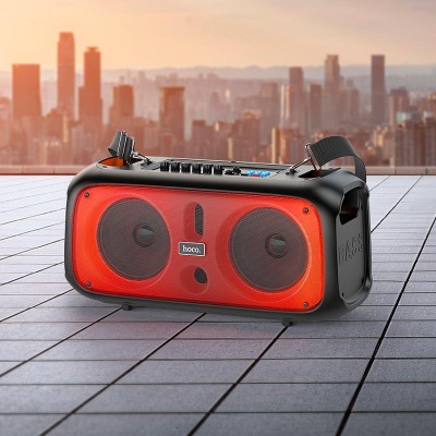 Акустика-караоке HOCO Party wireless dual mic outdoor BT speaker bs54 |BT5.1, 2Mic, 3H, AUX/FM/TF|