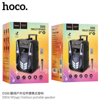 Акустика-караоке HOCO Wingy Outdoor portable speaker DS06 |BT5.1, TF, USB, Microfone|