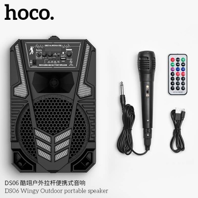 Акустика-караоке HOCO Wingy Outdoor portable speaker DS06 |BT5.1, TF, USB, Microfone|