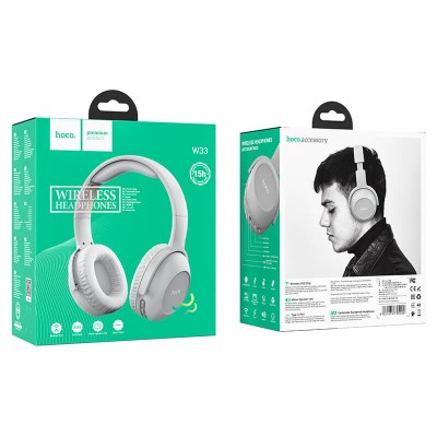 Навушники bluetooth HOCO Art sount BT headset W33 |BT5.0, AUX, Type-C, 15H|